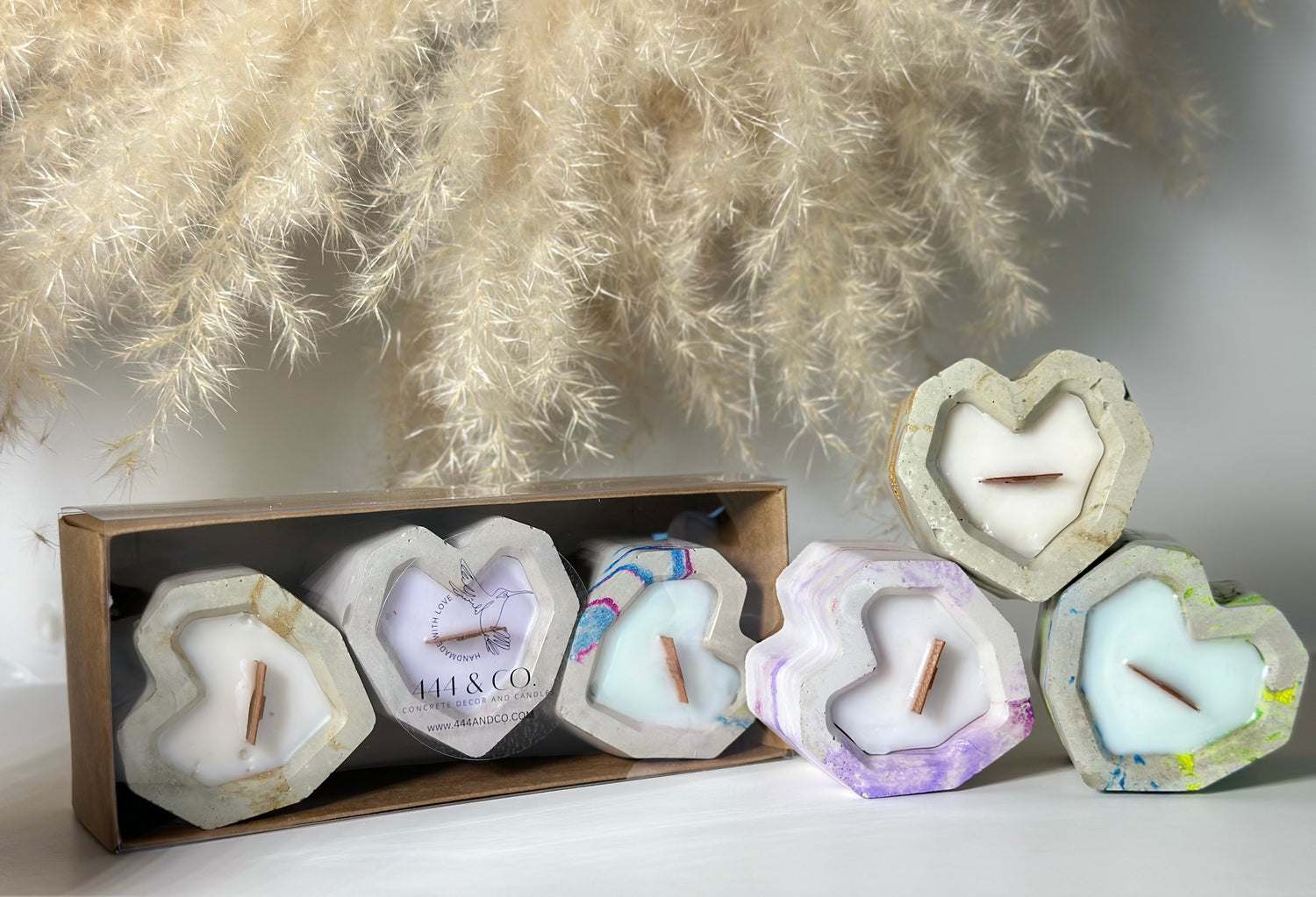 THREE HEART SHAPED TEA CANDLES WITH PACKAGE